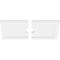 Ekena Millwork Rectangle Architectural Grde PVC Ceiling Medallion, 30"W x 15"H x 3"ID x 10 1/2"C x 1"P, Two-Piece CMP30X15RE2-03000 - alternate 2